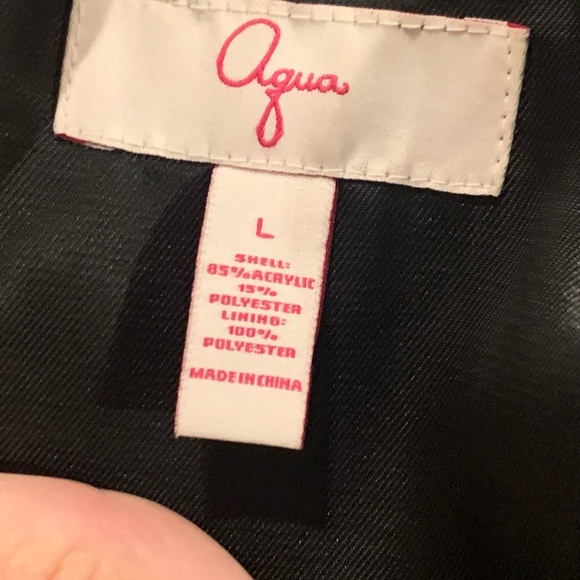 Aqua Black and Gray Faux Fur Vest with Black Leather Belt - Picture 6 of 6